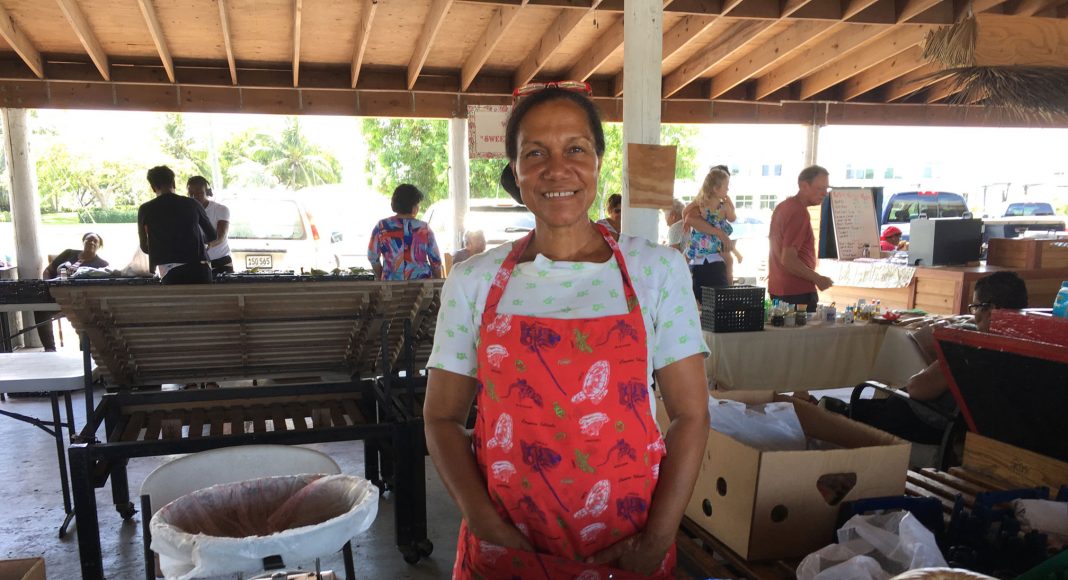 Ms. Dorothy at the Cayman Farmer's Market