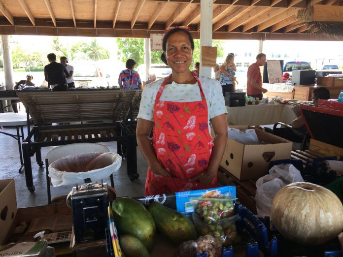 Ms. Dorothy at the Cayman Farmer's Market
